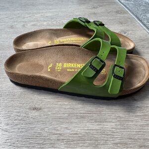 Birkenstock Bright Green Ibiza patent leather Sandals